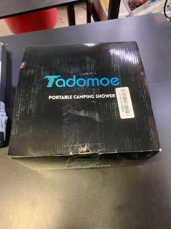 Photo 1 of Tadomoe Portable Shower for Camping,5 Gal/20L Solar Heating Camping Shower Bag with Shower Pump,Shower Head,Essential for Camping,Festivals,Overlanding,Beach Trips,Outdoor Showers (Eco Foot Pump)
