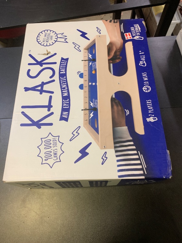 Photo 1 of KLASK: The Magnetic Award-Winning Party Game of Skill - for Kids and Adults of All Ages That’s Half Foosball, Half Air Hockey