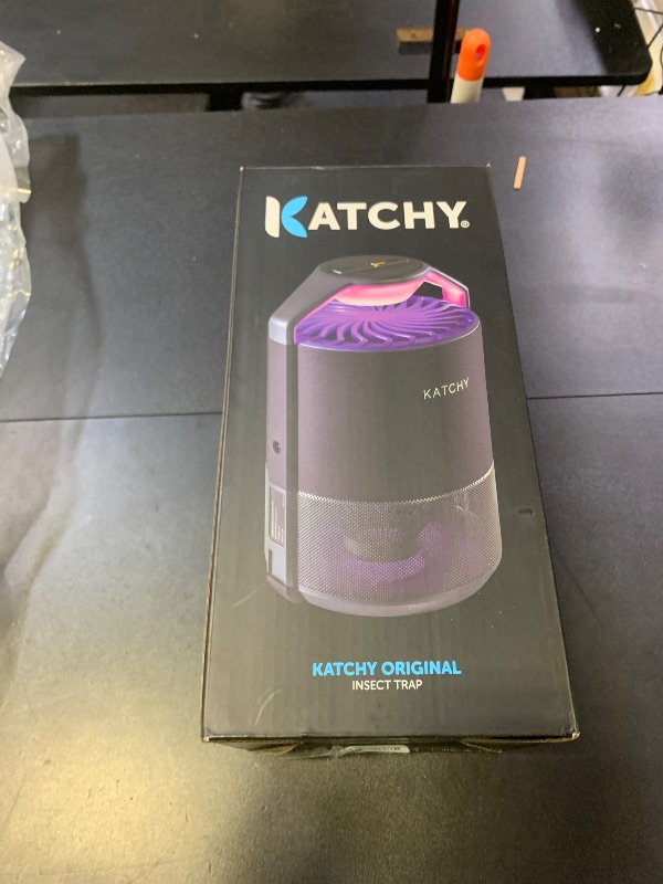 Photo 1 of Katchy Indoor Insect Trap - Catcher & Killer for Mosquitos, Gnats, Moths, Fruit Flies - Non-Zapper Traps for Inside Your Home - Catch Insects Indoors with Suction, Bug Light & Sticky Glue (Black)