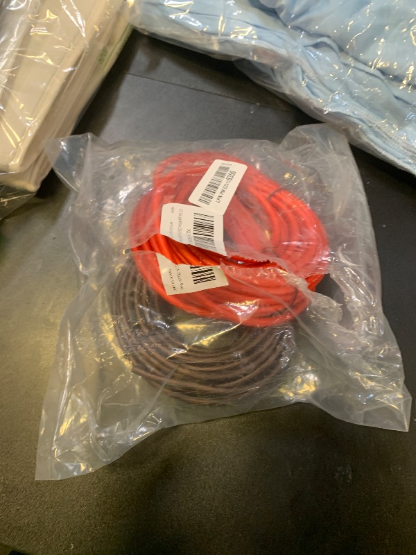 Photo 1 of 10 Gauge Wire (35FT Each, Red/Black), Low Voltage Primary Automotive Wire, Battery Cable, 10AWG, Car Audio, Car Amplifier Power or Ground Cable, Translucent Jacket, CCA, with 10 Heat Shrink Tubing