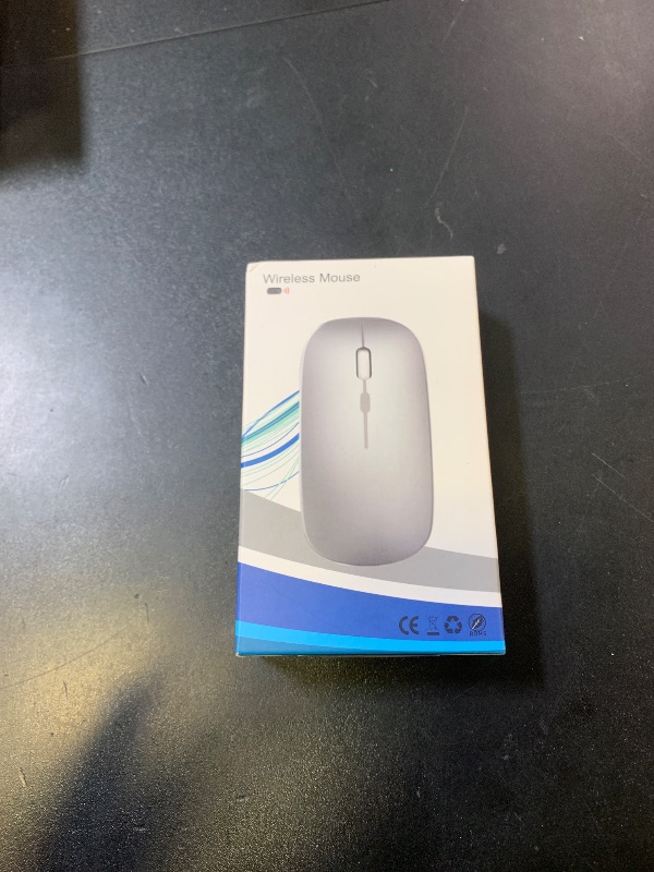 Photo 1 of AIKOKOK Wireless Bluetooth Mouse Rechargeable Laptop Mice Use Portable(Bluetooth5.2 and USB 2.4G) Dual Mode Connection Silent Slim Computer Mouse for Laptop/iPad Tablet/Apple MacBook/PC(Bright White)