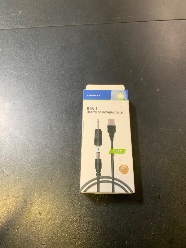 Photo 1 of LANMU USB to DC Power Cable, DC 5V Power Cord Charging Cable with 9 Adapters (6.4 * 4.4mm, 6.3 * 3.0mm, 5.5 * 2.5mm, 5.5 * 2.1mm, 5.5 * 1.7 mm, 4.8 * 1.7 mm, 4.0 * 1.7 mm, 3.5 * 1.35 mm, 2.5mm)