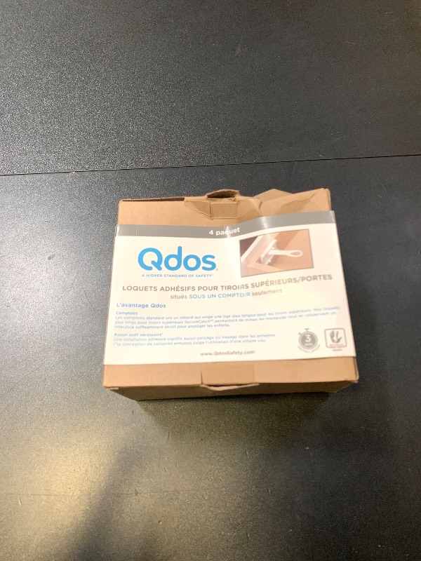 Photo 1 of Qdos Safety Top Drawer/Door Adhesive Latches | White | No Removing Drawers! No Drilling! No Tools Required! - Fits Right the First Time! | Only for Framed Cabinet TOP Drawers and Doors | 4 pack