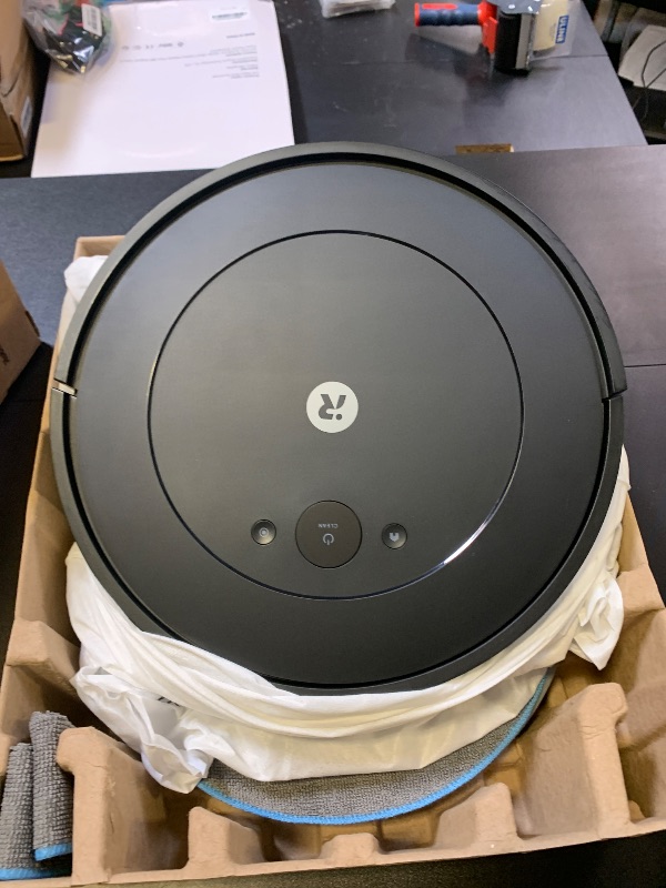 Photo 1 of iRobot Roomba Robot Vacuum and Mop Combo (Y0140) - Vacuums & mops, Easy to use, Power-Lifting Suction, Multi-Surface Floors, Smart Navigation, Cleans in Neat Rows, Self-Charging, Bagless, Space-Saving