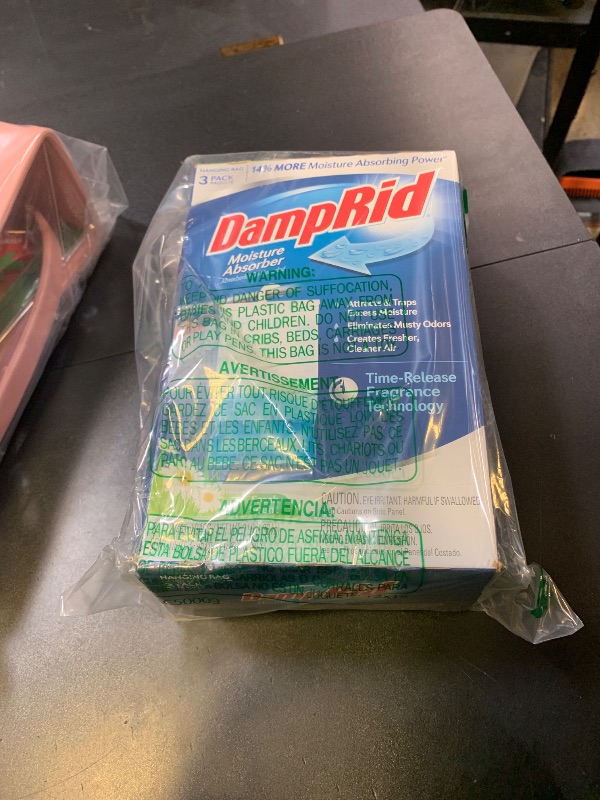 Photo 1 of DampRid Fresh Scent Hanging Moisture Absorber, 1 Pound (Pack of 3) - Eliminates Musty Odors for Fresher, Cleaner Air, Ideal for Closet, 14% More Moisture Absorbing Power*- Blue