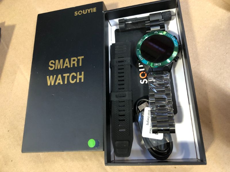 Photo 1 of SOUYIE Men's Luxury Smart Watch - 1.43" AMOLED Display Smartwatch with HD Bluetooth Calling, 400mAh 30-Day Battery, 100+ Sports Modes, Health Monitor with Metal/Silicone Straps for Android iPhone