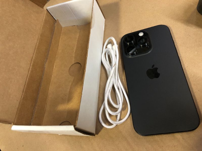 Photo 1 of Apple iPhone 16 Pro, US Version, 128GB, Black Titanium - Unlocked (Renewed)
