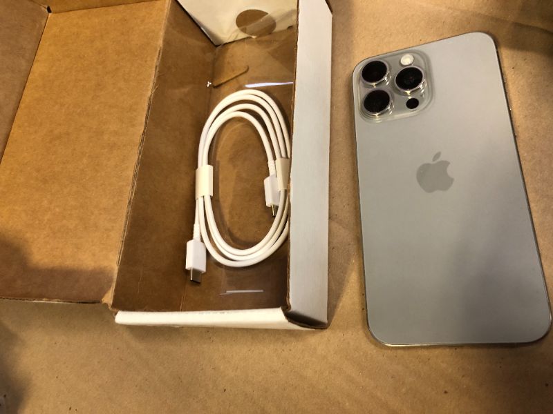 Photo 1 of Apple iPhone 15 Pro Max, 256GB, Natural Titanium - Unlocked (Renewed)