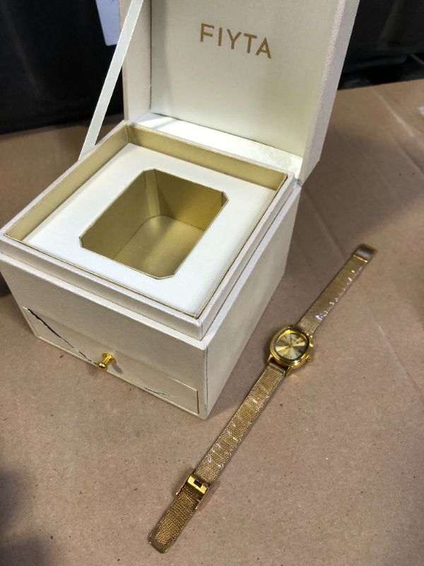 Photo 1 of FIYTA Watches for Women Vintage Ladies Wrist Watches Stainless Steel Dainty Small Gold Watch  