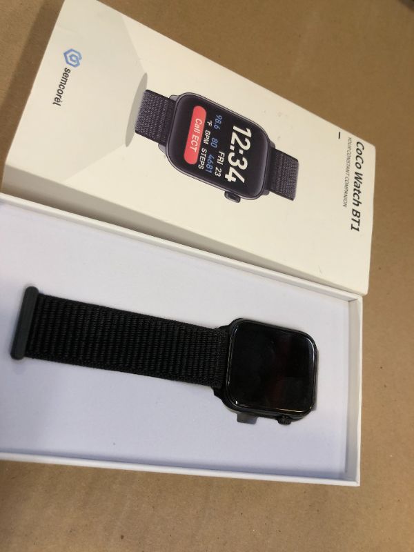 Photo 1 of COCO Bluetooth Comfortable Health Monitoring Smartwatch for Seniors – Heart Rate, Body Temperature, Blood Oxygen, Activity Tracking, Medication Reminder, SOS Emergency PERS, Gift