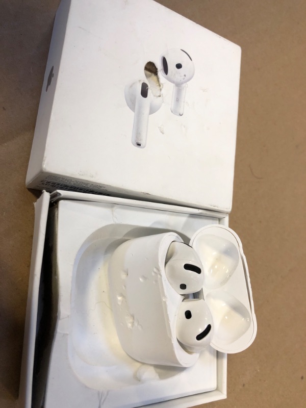 Photo 1 of Apple AirPods 4 Wireless Earbuds, Bluetooth Headphones, with Active Noise Cancellation, Adaptive Audio, Transparency Mode, Personalized Spatial Audio, USB-C Charging Case, Wireless Charging, H2 Chip