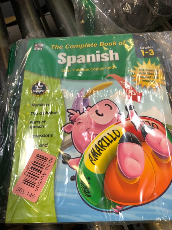 Photo 1 of Complete Book of Spanish Workbook for Kids, Grades 1-3 Spanish Learning, Basic Spanish Vocabulary, Alphabet, Numbers, Colors, Parts of Speech, Expressions, Dates, and Songs With Spanish Learning Cards