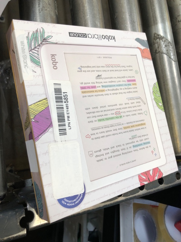 Photo 1 of Kobo Libra Colour | eReader | 7” Glare-Free Colour E Ink Kaleido™ 3 Display | Dark Mode Option | Audiobooks | Waterproof | White
