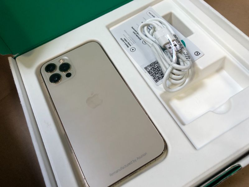 Photo 1 of Apple iPhone 12 Pro, 128GB, Gold - Unlocked (Renewed Premium)