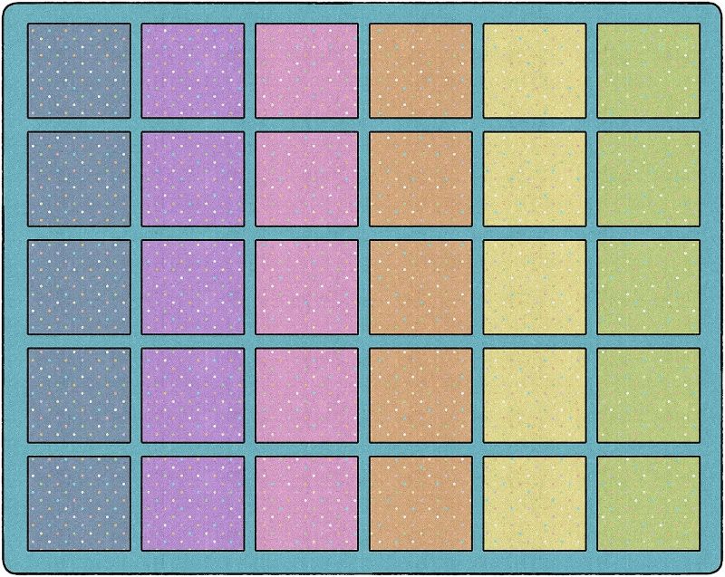 Photo 1 of Flagship Carpets Happy Squares Educational Area Rug for Kids Room Seating Décor, Children's Classroom, Play Carpet for Teaching and Playroom, Seats 30, 10'6"x13'2", Multi-Color
