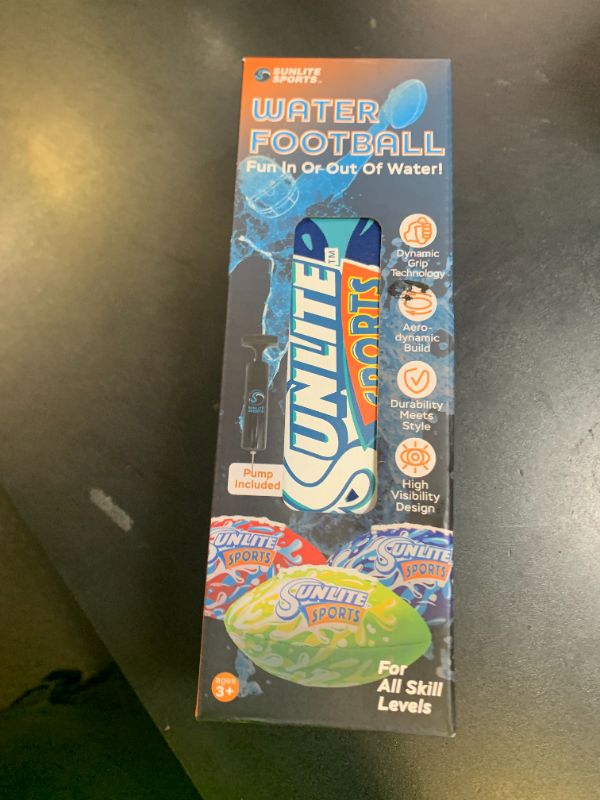 Photo 1 of Sunlite Sports Waterproof Football, Outdoor Play, For Pool Beach Lake Park Water Toy, For Kids Children Teens Adults, Family Fun