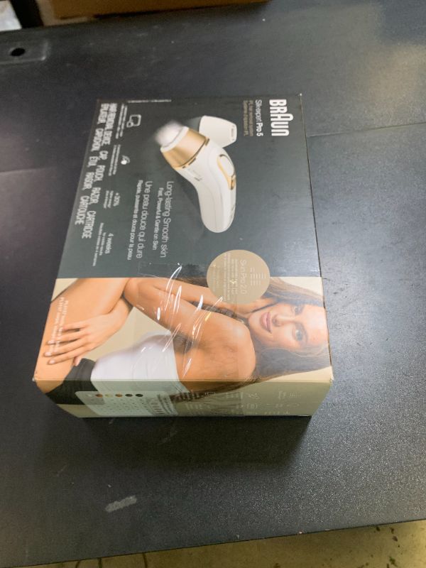 Photo 1 of Braun Smart IPL, Silk·Expert Pro 5: at Home Laser Hair Removal for Women and Men, Permanent Visible Hair Reduction in Hair Regrowth for Body & Face, Soft Pouch and Precision Head, IPL5157