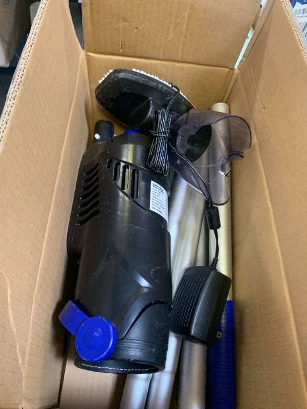 Photo 1 of Little Shark Pool Vacuum for Above Ground Pool, Hot Tub Vacuum with a 60w Motor,18 Gal/Min Powerful Suction, Compact & Light Pool Vacuum with 5000mAh Battery, 1h Running Time