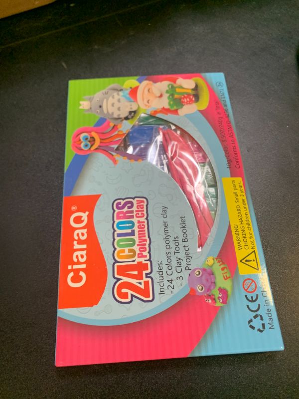 Photo 1 of CiaraQ 24 Colors Small Block Polymer Clay Starter kit, Oven Bake Clay, CPSC Conformed Non-Toxic Molding DIY Clay, Great for Kids, Beginners