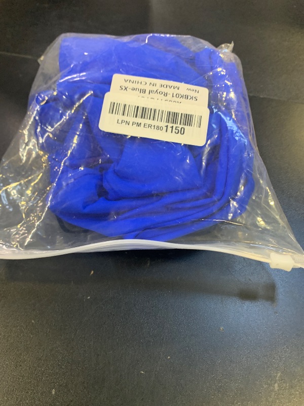 Photo 1 of geluboao High Leg Bikini Sets for Women Sexy V Neck Knot Front Bikini Cheeky High Waisted High Leg Thong Two Piece Swimsuit Royal Blue XS