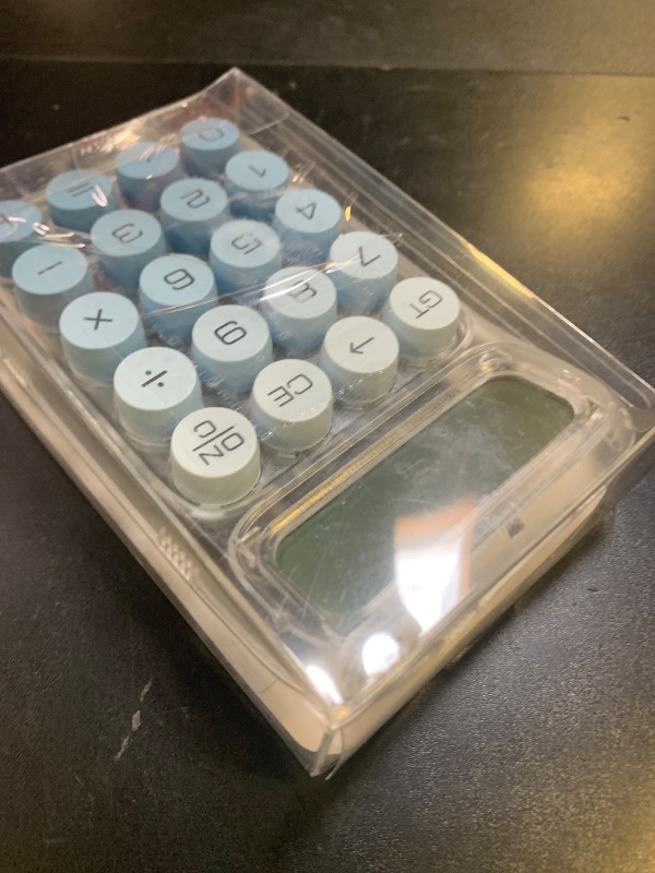 Photo 1 of Mr. Pen- Mechanical Switch Calculator, 10 Digits, Blue, Transparent Body, Large LCD Display, Big Buttons, Desktop, Cute, Aesthetic