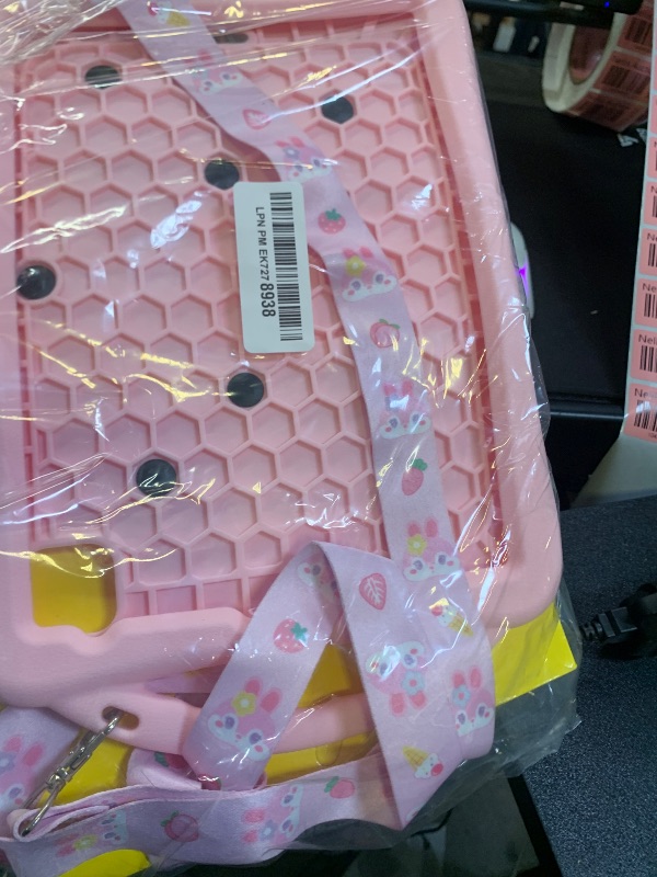 Photo 1 of WESADN for iPad Air 5th Generation Case iPad Pro 11 Inch Case 4th/3rd/2nd/1st for Kids Girls with Screen Protector Shoulder Strap Kickstand Cute Rabbit Silicone Tablet Cover for iPad Air 4 Pink