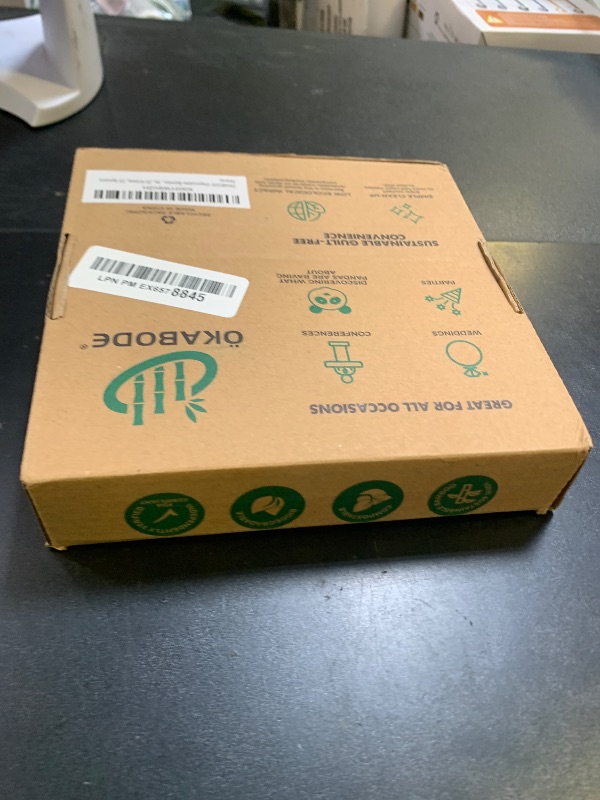 Photo 1 of ÖKABODE Bamboo Utensils, 100 Pack - 50 Forks, 25 Knives, 25 Spoons 100% Bamboo Silverware Set, Disposable & Compostable Utensils, Eco-Friendly & Biodegradable Cutlery Alternative to Wooden Silverware