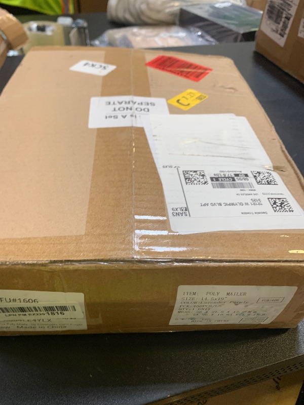 Photo 1 of Fuxury Poly Mailers 14.5x19 Inch 400 Pcs Bulk Shipping Bags for Clothing Strong Adhesive Shipping Envelopes for Small Business Suppliers Waterproof Mailers Poly Bags Mailing Envelopes Light Purple