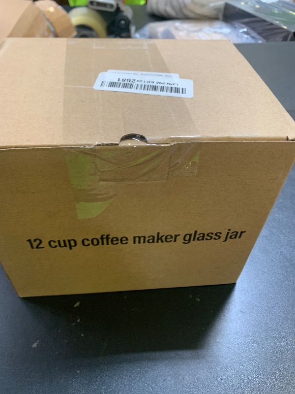Photo 1 of 12-Cup Glass Carafe Replacement Pot for Mr Coffee, Black & Decker, Hamilton Beach, KitchenAid, Universal Coffee Maker Carafe Pot 12 Cup- 1.8L Coffee Pot with Handle & 3 Snap-On Caps in Different Sizes
