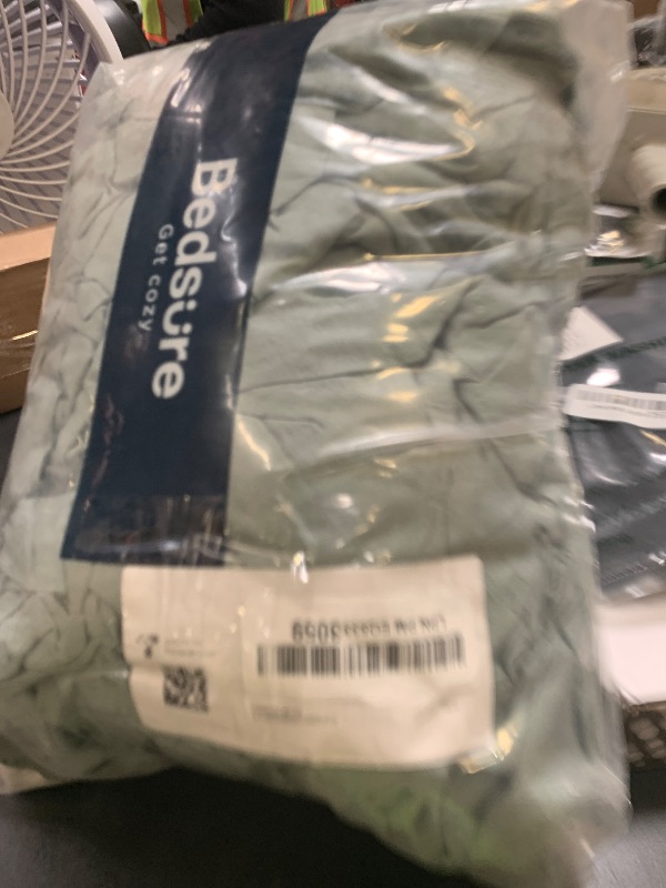 Photo 1 of Bedsure Olive Green Duvet Cover Queen Size - 3 Pieces Prewashed Cotton-Like Extra Soft Bedding Set, Includes 1 Duvet Cover 90x90 Inches with Zipper Closure & 2 Pillow Shams, Comforter Not Included