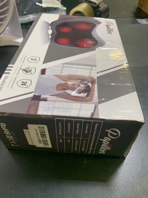 Photo 1 of Papillon Shiatsu Back and Neck Massager with Heat, Deep Tissue Kneading,Electric Massage Pillow for Back,Shoulders,Legs,Foot,Body Muscle Pain Relief,Use at Home,Car,Office