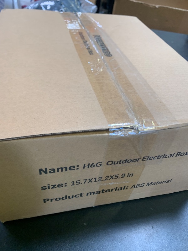 Photo 1 of Namunanee Outdoor Electrical Junction Box, ABS Water Resistant Enclosure with Internal Mounting Panel & Hinged Cover, 15.7" H* 11" L* 5.9" W