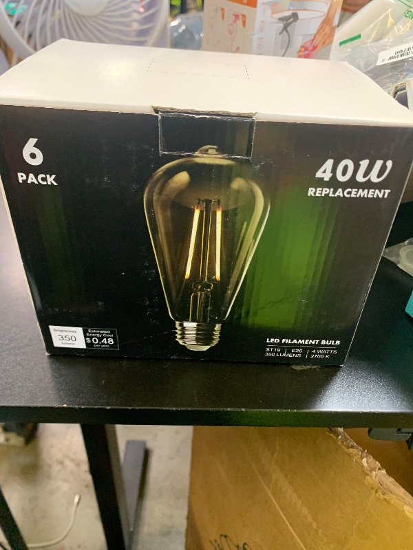 Photo 1 of 6 PACK- LED FILAMENT BULB 40W REPLACEMENT