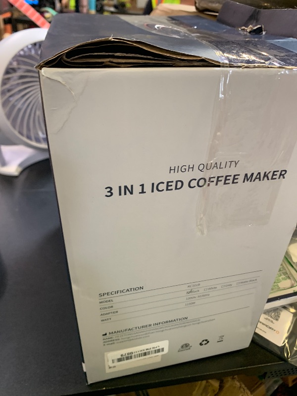Photo 1 of KIDISLE Hot & Iced Coffee Maker with Bold Setting, Single Serve Coffee Maker for K Cup and Grounds, 6-14 Oz Brew Sizes, 50 Oz Removable Water Tank, One Cup Coffee Machine with Reusable Filter, Black
