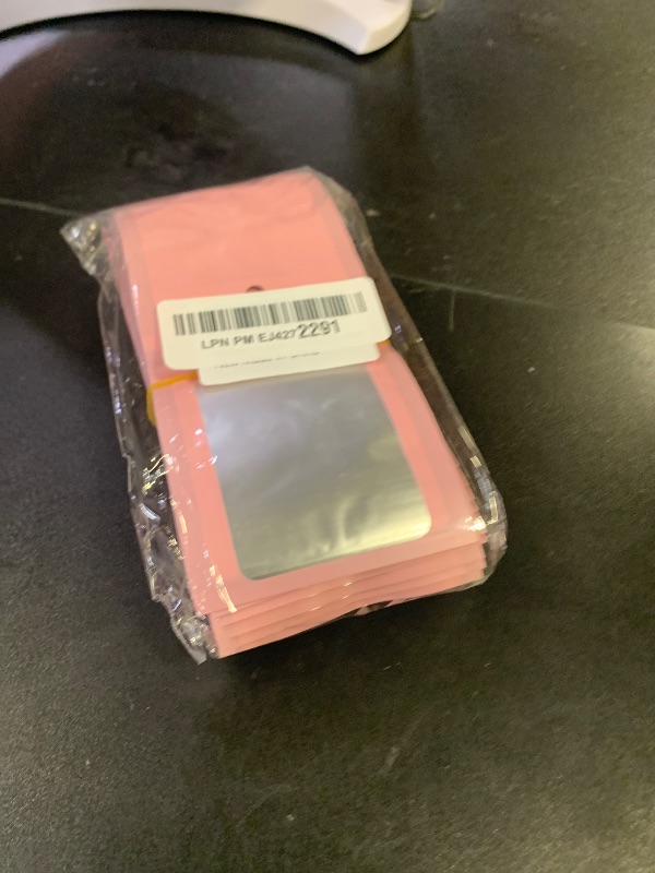 Photo 1 of 100 Pieces Resealable Mylar Bags with Zip and Clear Window Smell Proof Packaging Bags Foil Pouch Zip Bag for Food Self Sealing Storage Supplies (Pink, 2.75×3.93 inches)