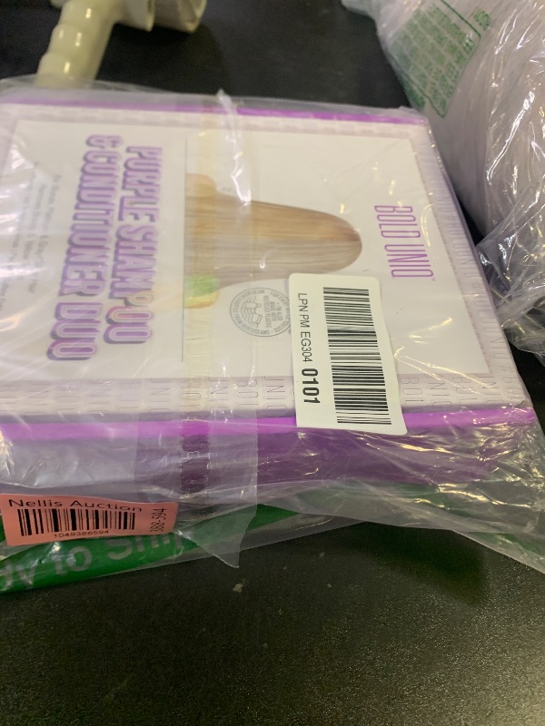 Photo 1 of Bold Uniq Purple Toning Shampoo & Conditioner Set - For Blonde, Platinum, Ash, Bleached, Grey, Ash & Silver hair - Eliminates Brassy, Yellow Tones - Vegan, Paraben & Sulphate Free - 8 Fl Oz Each