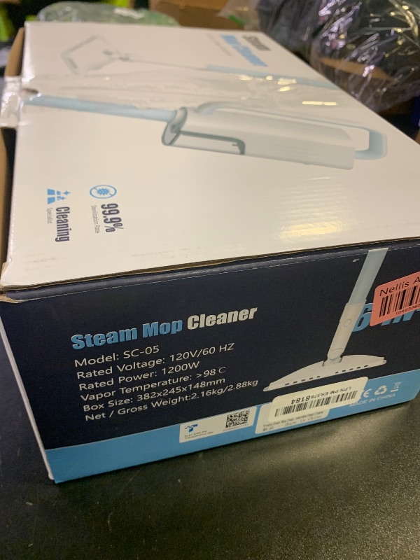Photo 1 of Steam Cleaner, 6 in1 Rotated Steam Mop Cleaner with 2 Modes, 2 Microfiber Pads, 400ML Removable Tank, 23FT Power Cable, Detachable Steam Mops for Floor, Laminate Floor, Tiles Cleaning (Light Blue)