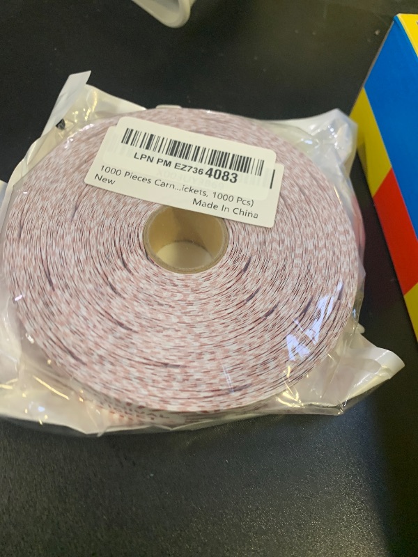 Photo 1 of 1000 Pieces Carnival Roll Tickets Raffle Tickets Single Roll Carnival Party Tickets Carnival Theme Party Decorations for Carnival Party (Raffle Tickets, 1000 Pcs)