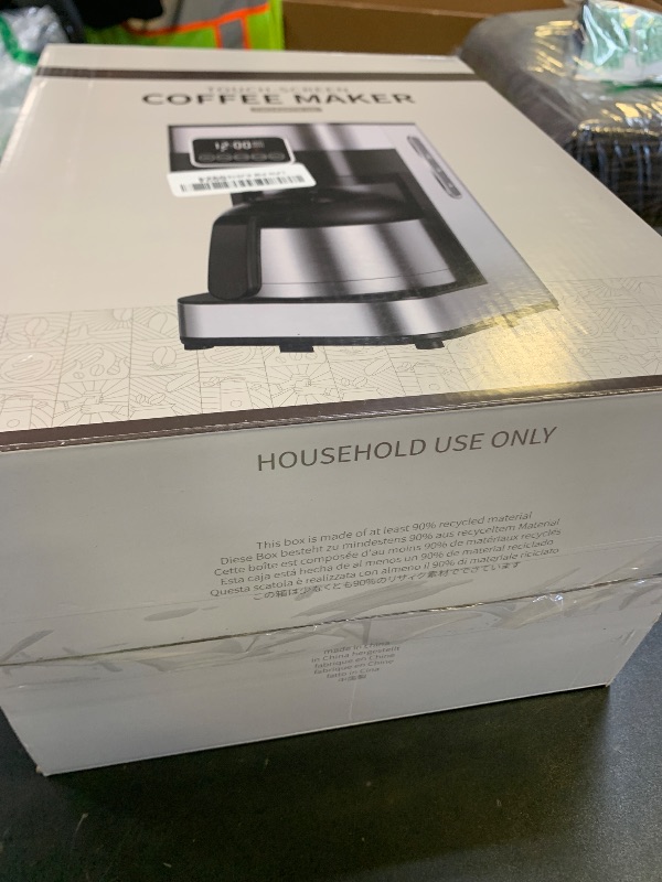 Photo 1 of SHARDOR 8-Cup Programmable Coffee Maker with Thermal Carafe, Touchscreen Drip Coffee Machine with Timer, Regular & Strong Brew Options, Pause & Serve, Auto Shut-Off, Black & Stainless Steel