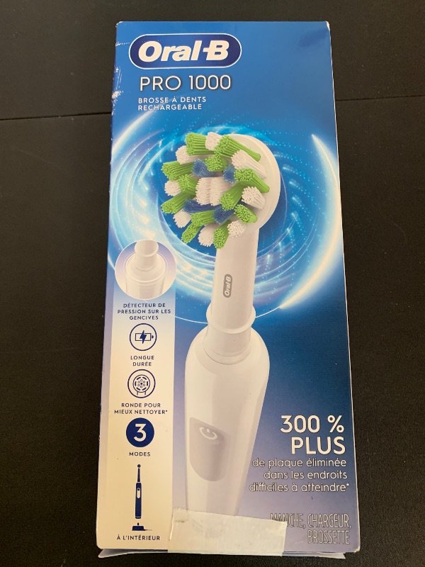 Photo 1 of Oral-B Pro 1000 Rechargeable Electric Toothbrush, White