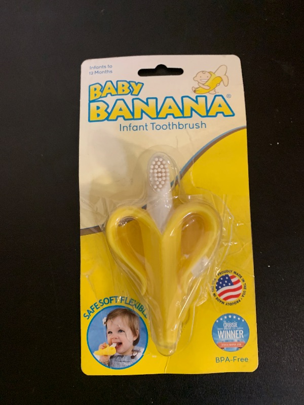 Photo 1 of New - Baby Banana infant toothbrush - Yellow