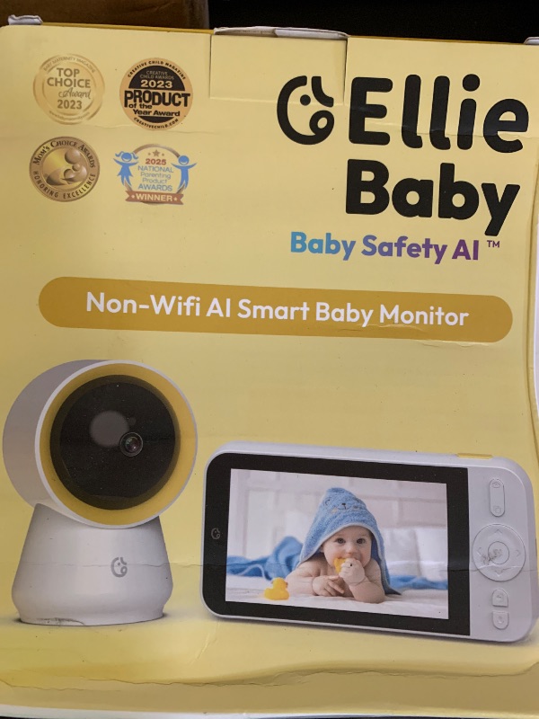 Photo 1 of Ellie Baby Monitor No WiFi, Baby Monitor with Camera and Audio, 5" IPS 1080P with Wall Mount, 6000mAh Battery, 1000ft Range, Smart Monitoring 24hrs Playback, AI Cry Detection & Sleep Tracking