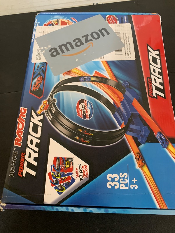 Photo 1 of Race Track Sets, Two-Player Competitive Car Race Track Toys for Kids, 2 High Speed Race Cars, 360° Loop Track Car Toys for Boy Girls Christmas Birthday Gift (B Race Car Set)