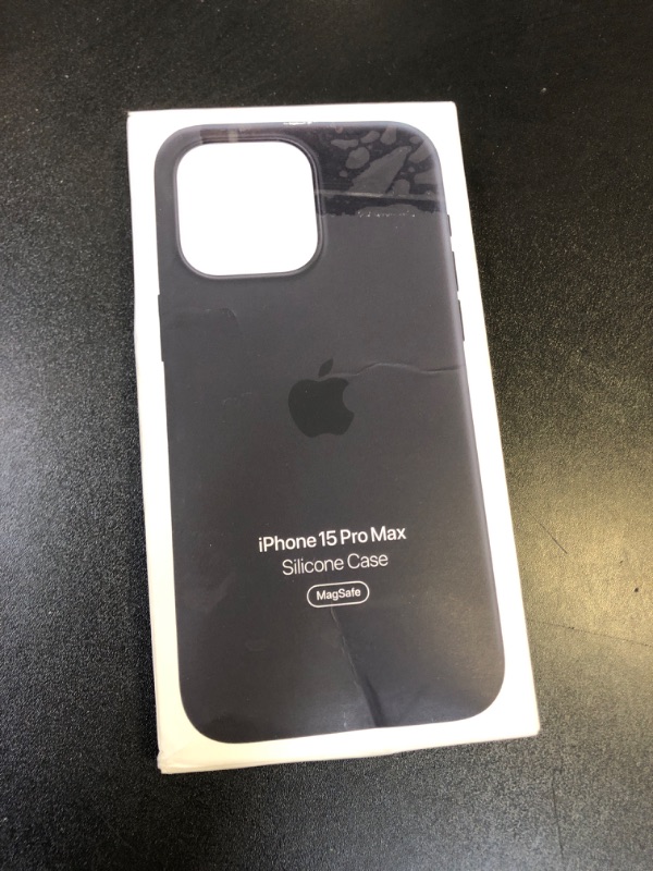 Photo 1 of Apple iPhone 15 Pro Max Silicone Case with MagSafe: Lightweight Phone Case, Wireless Charging Compatible, Smooth Matte Finish; Black