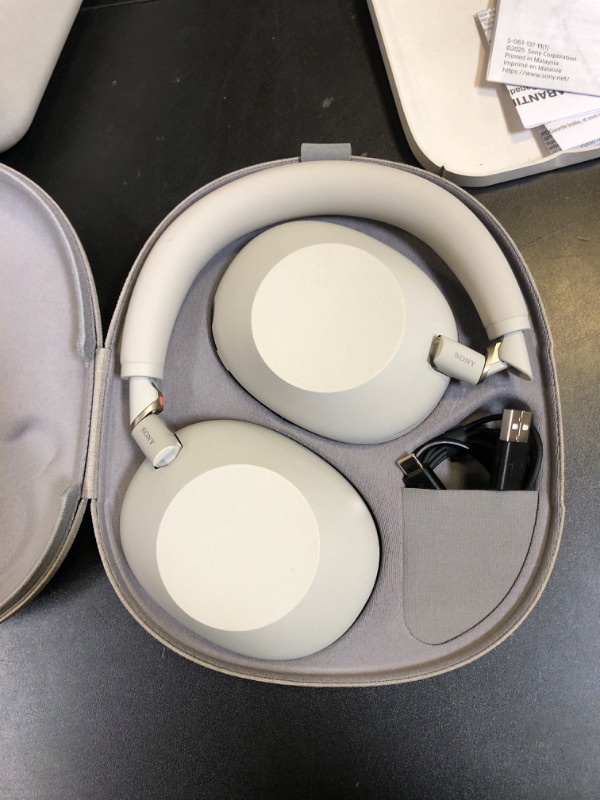 Photo 1 of Sony WH-1000XM6 The Best Noise Canceling Wireless Headphones, HD NC Processor QN3, 12 Microphones, Adaptive NC Optimizer, Mastered by Engineers, Studio-Quality, 30-Hour Battery, Platinum Silver