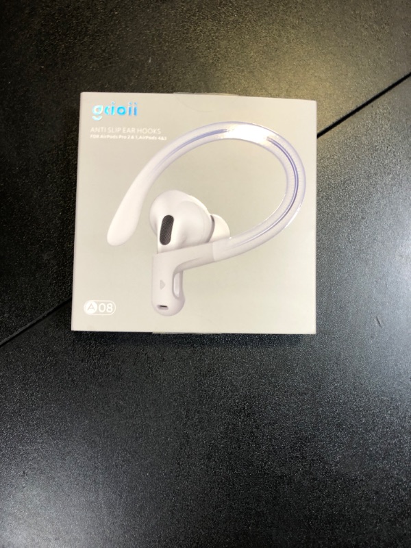 Photo 1 of Gcioii Memory Titanium Alloy Ear Hooks for AirPods Pro 2, AirPods Pro, AirPods 3 [Added Anti-Lost Lanyard], Anti-Slip Sports Accessories Ear Hooks, Comfortable Fit (White)
