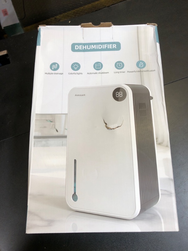 Photo 1 of Dehumidifiers for Home (1000 sq.ft), 98 OZ Dehumidifier for Basement, Auto Shut Off Dehumidifiers, Digital Display, Drain Hose, 7 Colors Light