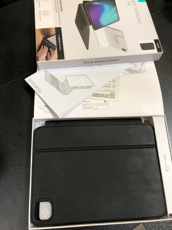 Photo 1 of ESR iPad Pro 11 Inch Case with Keyboard (M4, 2024), iPad Pro 11(5th Gen) Keyboard Case with Easy-Set Magnetic Stand, Portrait/Landscape Modes, Removable Protective Case, Rebound 360 Series, Black