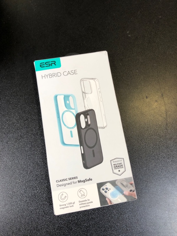 Photo 1 of ESR for iPhone 16 Pro Case, Compatible with MagSafe, Shockproof Military-Grade Protection, Magnetic Phone Case for iPhone 16 Pro, Classic Hybrid Case (HaloLock), Frosted Black