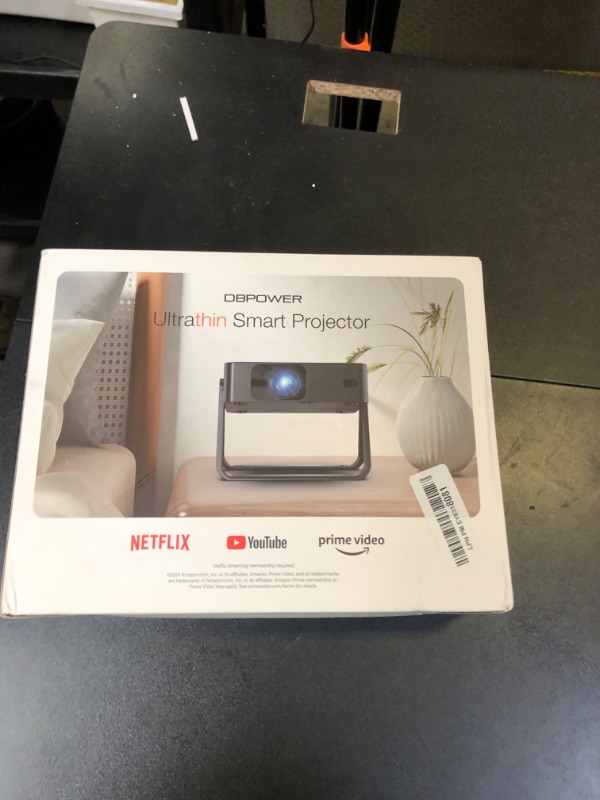 Photo 1 of [Ultra-Slim 1.97"| Netflix Licensed | AI Auto Focus | 360° Stand] Smart Mini Projector with WiFi 6 & Bluetooth, Built-in Netflix/YouTube/Disney+/Hulu, DBPOWER N5 Movie Projector for Bedroom (Black)
